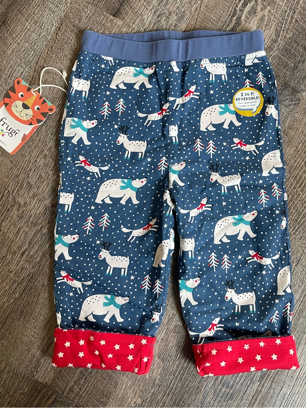 Frugi organic cotton Topsy Turvy Trouser reversible pants